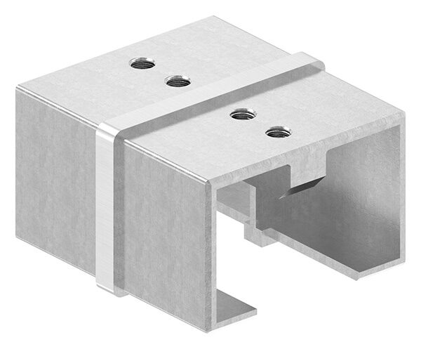 Verbinder für Rechteck-Nutrohr 60x40x1,5mm, V2A