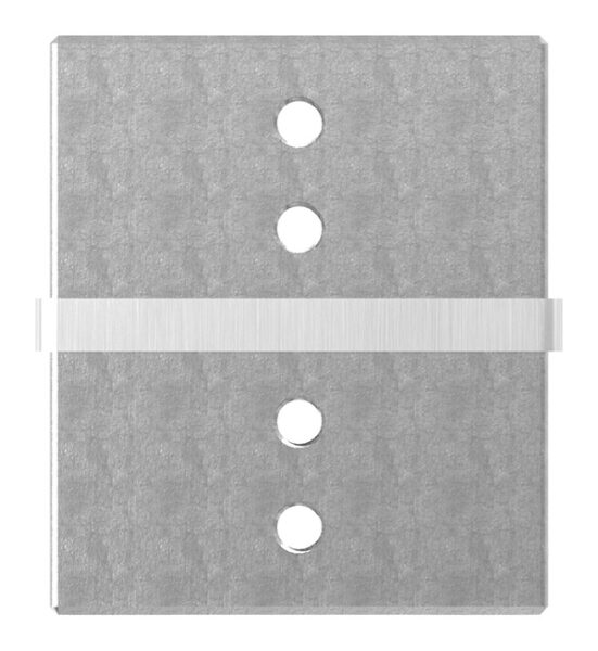 Verbinder für Rechteck-Nutrohr 60x40x1,5mm, V2A