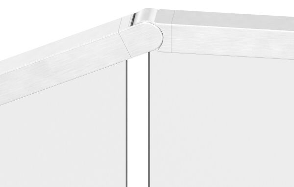 Verbinder flexibel für Quadratnutrohr 40x40mm, abwärts 25-55°, V4A