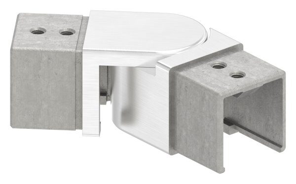Verbinder flexibel für Quadratnutrohr 40x40mm, V4A