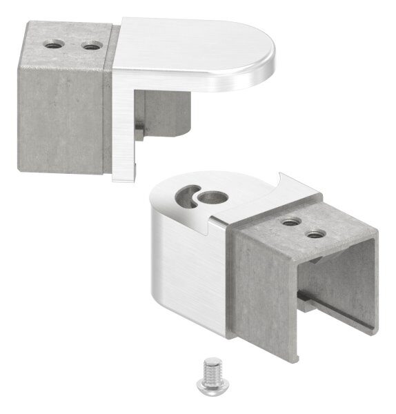 Verbinder flexibel für Quadratnutrohr 40x40mm, V4A