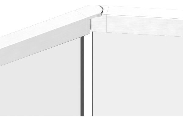 Verbinder flexibel für Quadratnutrohr 40x40mm, V4A