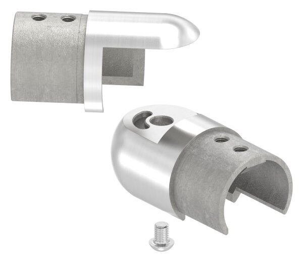 Verbinder flexibel für Nutrohr 42,4mm, seitwärts 90-180°V4A