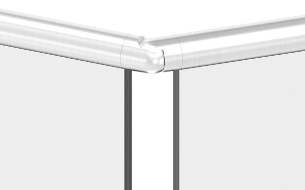 Verbinder flexibel für Nutrohr 42,4mm, seitwärts 90-180°V4A