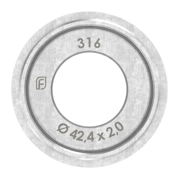 Verbinder für Nutrohr 42,4x1,5mm auf normales Rohr 42,4x2,0mm, V4A