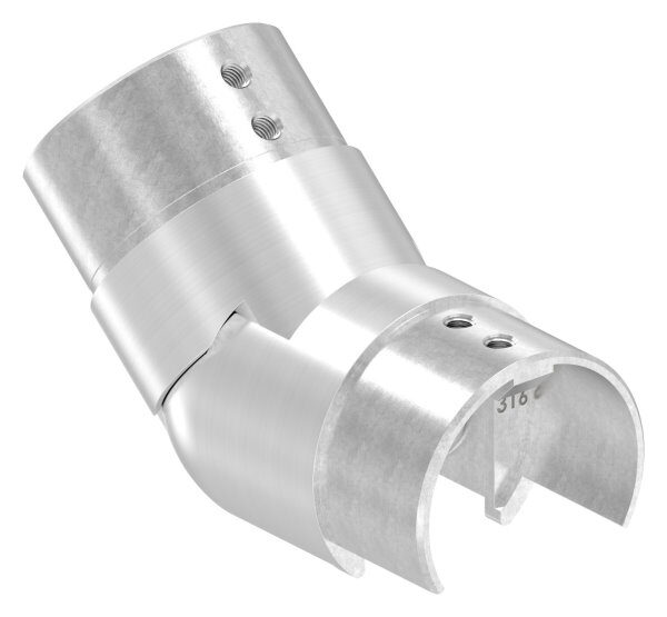 Verbinder flexibel für Nutrohr 60,3x1,5mm, aufwärts 25-55°,V4A