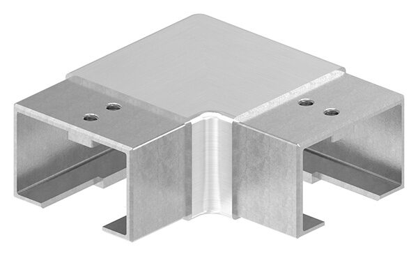 Eckbogen horizontal für Nutrohr 60x40mm  "Verlaufsecke", V2A