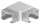 Eckbogen horizontal für Nutrohr 60x40mm  "Verlaufsecke", V2A