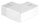 Eckbogen horizontal für Nutrohr 60x40mm  "Verlaufsecke", V2A