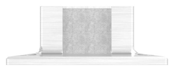 Wandbefestigung für Quadratnutrohr 40x40mm, 4x gesenkten Bohrungen Ø 5,5mm, V2A