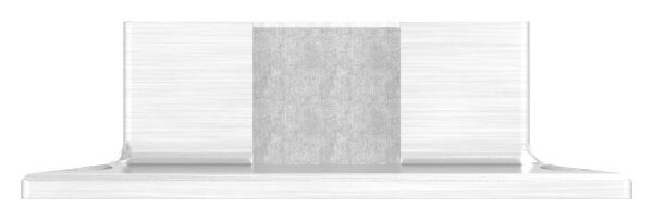 Wandbefestigung für Nutrohr 60x40mm, 4x gesenkten Bohrungen Ø 5,5mm, V2A