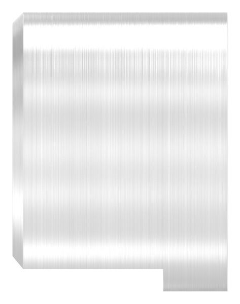 Wandbefestigung für Nutrohr 42,4mm, linke Ausführung, V4A