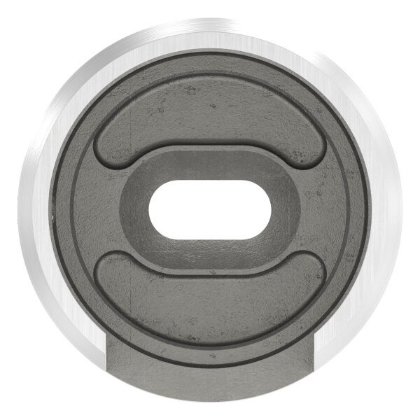 Wandbefestigung für Nutrohr 42,4mm, linke Ausführung, V4A