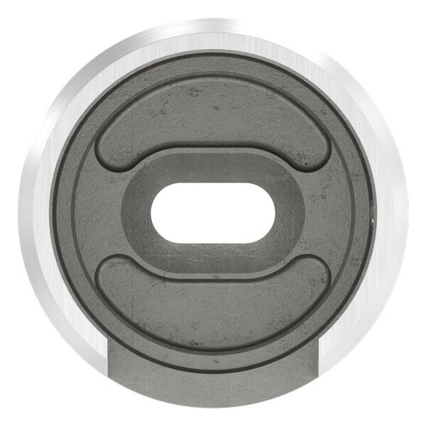 Wandbefestigung für Nutrohr 42,4mm, rechte Ausführung, V4A