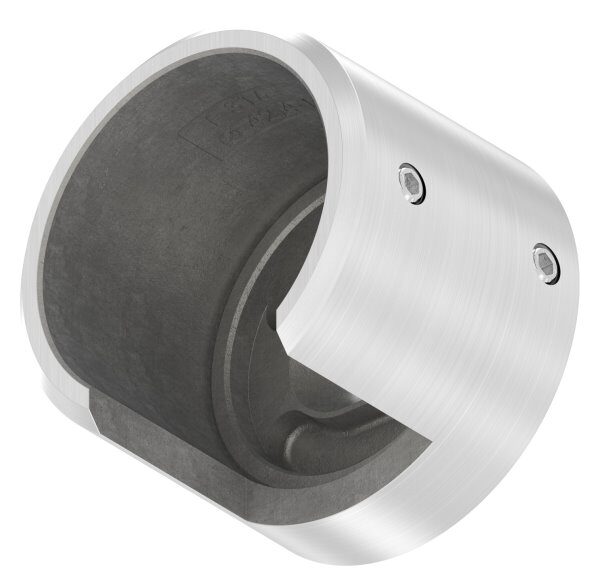 Wandbefestigung für Nutrohr 42,4mm, rechte Ausführung, V4A