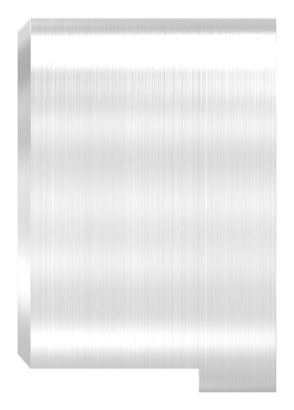 Wandbefestigung für Nutrohr 48,3mm, linke Ausführung, V4A