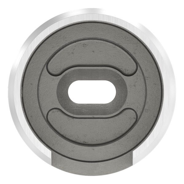 Wandbefestigung für Nutrohr 48,3mm, linke Ausführung, V4A