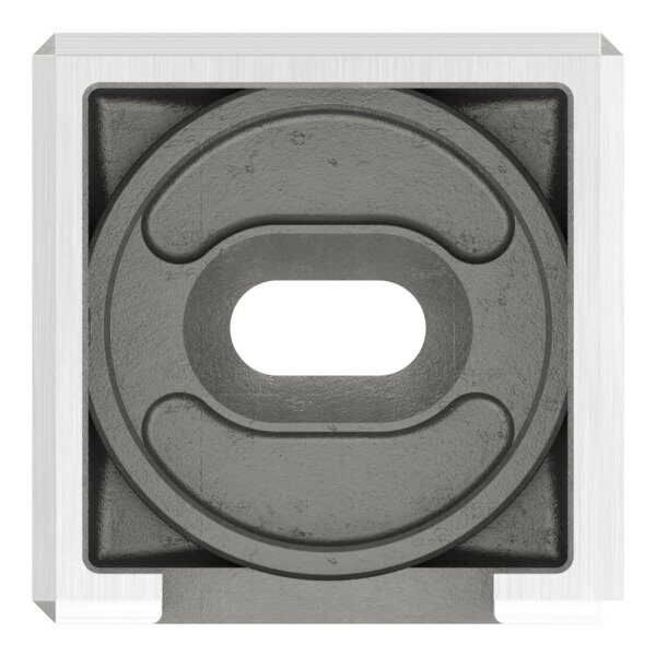 Wandbefestigung für Quadratnutrohr 40x40mm, linke Ausführung, V4A