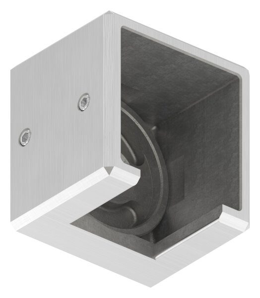 Wandbefestigung für Quadratnutrohr 40x40mm, linke Ausführung, V4A