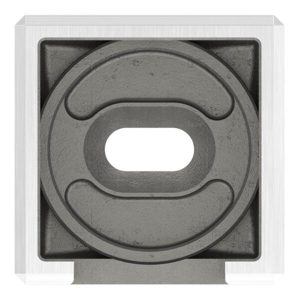 Wandbefestigung für Quadratnutrohr 40x40mm, rechte Ausführung, V4A